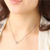 ネックレス レディース ピンクゴールド クロス ペンダント ダイヤモンド 5石 十字架 シルバー925 アクセサリー ジュエリー ギフト 贈り物 おしゃれ 大人 かわいい