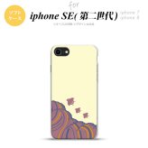 iPhoneSE 2 第二世代 iPhone8&iPhone7 共用 スマホケース 背面カバー ソフトケース 波鳥 黄 おしゃれ かわいい かっこいい メンズ レディース nk-ise2-tp1733
