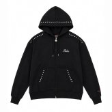 FUBU フブ パーカー メンズ レディース fam-62706 スタッズ ジップ フーディー フルジップ ジップアップ スウェット 迷彩 カモフラ 刺繍 ビッグシルエット ストリート ヒップホップ ダンス カジュアル トップス M L XL XXL 2026FW Karlas