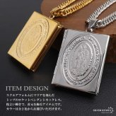 ステンレス ロケットネックレス HIPHOP ダブル喜平チェーンネックレス ロケットペンダント マリアネックレス 写真 記念 思い出 50cm 60cm 18KGP ゴールドネックレス シルバー 聖母 6面カット メンズ 男性 金属アレルギー対応