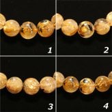 天然石ブレスレット【ルチルがのびやかに広がる】13mm 太陽放射チルクォーツ 艶感 一点物【GHB199】浄化発送 京海堂