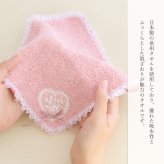 プレゼント ギフト 返礼品 ハンカチ ギフト レディース レース 小さい ハート ボルドー ベージュ ブルー グレー ローズ【公式】【LALUICE ラルイス】