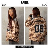 FUBU フブ ゲームシャツ メンズ レディース fam-62713 フットボールシャツ 長袖 Vネック ナンバリング 迷彩 チョコチップ カモフラ ロンT オーバーサイズ ストリート ヒップホップ ダンス カジュアル M L XL XXL 2026FW Karlas