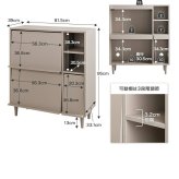 サイド キャビネット ラック チェスト フラップ扉 収納 大容量 大人かわいい コンパクト 省スペース 本棚 可動棚 コード穴 ディスプレイ リビング キッチン タンス A4 ホテルライク 幅81 一人暮らし おしゃれ シンプル 新生活 海外 北欧モダン