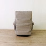 高座椅子 ミュート 回転式 リクライニング 完成品 ポケットコイル 標準・ワイド ブラック・アイボリー W68xD58-102xH93cm座面高35cm折畳み時:W68 座椅子 リクライニングチェア パーソナルチェア 肘付き ブラック アイボリー