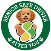 カーサイン 高齢者マーク SENIOR SAFE DRIVER キャバプー マグネット 強力 直径13cm 肉球 日本製 車 ステッカー