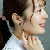 天然石 ピアス ラピスラズリ タイガーアイ オブシディアン【Auruna】 丸玉 8mm つけっぱなし 金属アレルギー対応 ステンレス パワーストーン