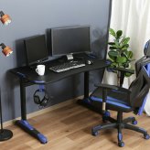 GAMING DESK XeNO(ゼノ)イージー01 FULL ブラック・ブルー 2色展開 デスク パソコンデスク ワークデスク 在宅ワーク おしゃれ シンプル 新生活 家具 インテリア 不二貿易