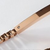 ブレスレット つけっぱなし レディース 刻印 ステンレス 金属アレルギー ブランド 大人 ダイヤモンド シンプル IDプレート ボックスチェーン ローズゴールドカラー 金アレ サージカルステンレス クリスマス 誕生日 記念日 母の日 プレゼント テラグラティア Terra-gratia【lstb015rg】単品
