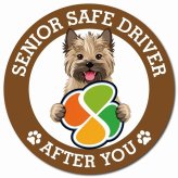 カーサイン 高齢者マーク SENIOR SAFE DRIVER ケアーンテリア マグネット 強力 直径13cm 肉球 日本製 車 ステッカー