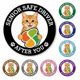 カーサイン 高齢者マーク SENIOR SAFE DRIVER 茶トラ マグネット 強力 直径13cm 肉球 日本製 車 ステッカー