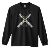 スケボー スケートボード ロンT 長袖 Tシャツ メンズ 練習着 レディース ジュニア ウェア ドライ おもしろ tシャツ 名入れ おしゃれ キッズ 文字入れ無料 「ネオンスタイルのクロスSKATEBOARD」 アートワークスコウベ 【送料無料】