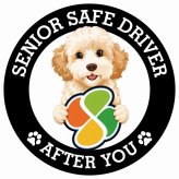 カーサイン 高齢者マーク SENIOR SAFE DRIVER ゴールデンドゥードル ステッカー シール 直径13cm 肉球 日本製 車