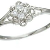 プラチナ900 ダイヤリング 指輪 レディース 7号 フローラ デザインリング 花びらモチーフ 天然ダイヤモンド アクセサリー ジュエリー 記念日 ギフト プレゼント