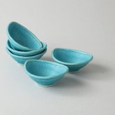 マットブルー玉渕小鉢　5ヶ組 陶器 美濃焼 やきものの里から、暮らしを贈ります。　ギフト 食器 セット テーブルウェア