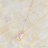  非加熱 ピーチサファイア　1.87ct ネックレス ペンダント 18金 K18 シンプル 一粒 一石 女性 プレゼント ギフト 誕生石 サファイア ピンク サファイアネックレス Drops