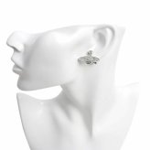 ヴィヴィアンウエストウッド ピアス Vivienne Westwood MINI BAS RELIEF 62020033-02p763 シルバー アクア