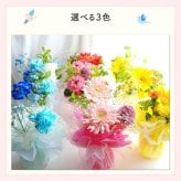 【花瓶いらずのミニブーケ】【選べる3色】【Mサイズ】そのまま飾れる 到着日指定可 最短翌日お届け スタンドブーケ スタンディングブーケ 誕生日 結婚祝い 出産祝い 還暦祝い 退職祝い 結婚記念日 引っ越し祝い 新築祝い 産休祝い 開業祝い 開店祝い 記念日 周年祝い お祝い 快気祝い 新築祝い お見舞い ペットのお悔やみ お悔やみ センスがいい フラワーギフト　生花 ミニブーケ　花束 生花