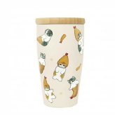 モフサンド mofusand 2WAY 木蓋付き 真空二重 タンブラー 350ml  カップ コップ 保温 保冷 まほうびん ネコ 猫 ねこ 蓋サメにゃん