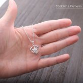 ハワイアンジュエリー ネックレス シルバー ネックレス 幸せ運ぶ 3ドルフィン プルメリア シルバー925 ギフトラッピング可能 チェーン 長さ選べる 彼女 妻 女性 レディース 誕生日 プレゼント ハロウィン 【品番：CG-SP81051】
