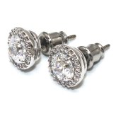 スワロフスキー swarovski ピアス Una ラウンドカット パヴェ 5636269 ウナ スタッドピアス アクセサリー レディース シルバー+ホワイト 海外正規品