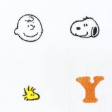 スヌーピー ミニタオル アイコン(Y) イニシャル アイボリー ハンカチ SNOOPY