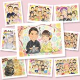 結婚式のギフトに、あたたかなタッチで、気持ちまで伝わる一枚に。下書き確認ができるので、安心して贈れます。 ウェルカムボード 贈り物 似顔絵 名入れ 手描き ギフト プレゼント 結婚式 記念 ウェディング 婚礼 ブライダル 新婦 カップル 両親 新郎 下書き確認 修正無料 名入れ 喜ばれる かわいい 親孝行 サプライズ ウェディング 一生もの 結婚式 思い出 感謝の品 引っ越し 大量注文 長寿祝い