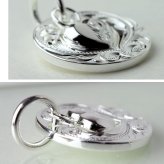 ハワイアンジュエリー ネックレス シルバー ネックレス 刻印 無料 誕生石入れ可 ラウンド ハート シンプル シルバー925 ギフトラッピング可能 チェーン 長さ選べる プレゼント ハロウィン 【品番：CG-SP2918】