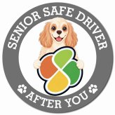 カーサイン 高齢者マーク SENIOR SAFE DRIVER アメリカンコッカースパニエル マグネット 強力 直径13cm 肉球 日本製 車 ステッカー