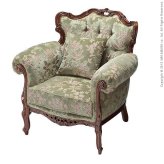 イタリア 家具 ヨーロピアン ヴェローナクラシック ソファ-金華山（1人掛） 猫脚 リビング ヨーロッパ家具 クラシック 輸入家具 アンティーク風 イタリア製 ブラウン おしゃれ 高級感 エレガント 木製 天然木 リモート テレワーク 在宅 新生活