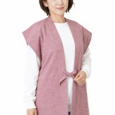 紬織 袖無し 綿入り半纏 日本製 はんてん 半天 ベストポンチョ 2029