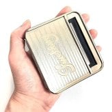 手巻きたばこ用 ローリングボックス 70mm ペーパー対応 スモーキング 巻紙 8mm 6mm フィルター対応 シルバー Smoking ローリングマシン 喫煙具 タバコ メンズ