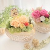 プリザーブドフラワー  誕生日プレゼント フクロウ 記念日 母の日 敬老の日 開店祝い 送別  長寿祝い 米寿 傘寿 インテリア 和モダン 結婚記念日
