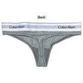 カルバンクライン Calvin Klein(CK) ブラ&ショーツ Tバック セット ノンワイヤー ロゴ 無地 下着 アンダーウェア QP3561O+F3786 レディース グレー