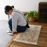 ラグ カーペット 玄関マット 優しい カラー お部屋 遊び毛 防止 お手入れ ポリプロピレン パイル エジプト 丸巻き 70×120cm シェイス ベージュ 新生活