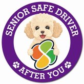 カーサイン 高齢者マーク SENIOR SAFE DRIVER シープー マグネット 強力 直径13cm 肉球 日本製 車 ステッカー