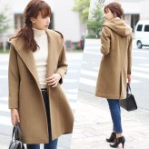 コート レディース フード ダブル ウール カシミヤ 混 レディースコート Filomo フィローモ ブランド 秋 冬 大人 アウター ベージュ グレー ブラック ギフト プレゼント 6F (08000177r)
