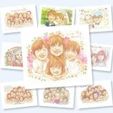 記念日のギフトに、似顔絵ギフトのサプライズを贈りませんか。相談しながら作れる、あたたかな似顔絵ギフトです。 感謝 ギフト 似顔絵 名入れ 贈り物 手描き プレゼント 記念日 お祝い 感謝 記念 誕生日 両親 家族 おばあちゃん おじいちゃん お父さん 下書き確認 修正無料 名入れ サプライズ 実績多数 親孝行 そっくり 一生もの 家族 感謝 長寿祝い ブライダルギフト オリジナル 引っ越し