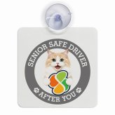 カーサイン 高齢者マーク SENIOR SAFE DRIVER ラガマフィン 車内用 吸盤タイプ 収れん火災防止タイプ 肉球 日本製 車 ステッカー