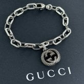 GUCCI グッチ チェーンブレスレット 16cm 18cm インターロッキングG メンズ レディース シルバー925 シンプル おしゃれ 結婚式 結婚記念日 プレゼント 夫 妻 誕生日プレゼント ギフト シルバーアクセサリー ジュエリー ランキング お祝い
