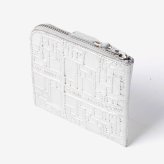 コムデギャルソン COMME DES GARCONS EMBOSSED LOGOTYPE エンボスロゴタイプ HALF ZIP WALLET ハーフジップ ウォレット SA3100EG ミニ財布 L字ファスナー コインケース ユニセックス 財布