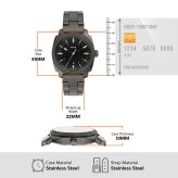 フォッシル FOSSIL 腕時計 メンズ MACHINE デイト アナログ スモーク ステンレススチールウォッチ FS6185【2026 新作】