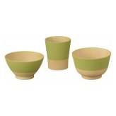 やさしい彩り むつみ揃 うぐいす 椀 カップ セット 計3点入 食器セット 和食器 飯椀 汁椀 カップ 電子レンジ対応【北海道・沖縄県・離島 配送不可】