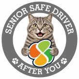カーサイン 高齢者マーク SENIOR SAFE DRIVER マンクス ステッカー シール 直径13cm 肉球 日本製 車