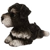 置物 woobia ウービア 犬 ミニチュアシュナウザー リラックスシュナウザー 中 幅15cm 伏せ 寝そべり リアル 本物そっくり イギリス生まれ 職人手彩色 縁起物 戌年 玄関 インテリア 新築祝い 引っ越し祝い 開店祝い 出産祝い 誕生日 お祝い ギフト プレゼント 犬好き