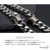 ステンレス 有刺鉄線ネックレス 6面カット 喜平チェーンネックレス オニハリバーブ シルバー 重厚感 個性的 メンズ 男性 金属アレルギー対応