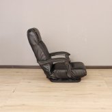 高座椅子 アンズ 回転式 リクライニング 完成品 天然木 ブラック・ブラウン・ダークブラウン W63xD67-122xH80cm座面高22cm 座椅子 リクライニングチェア パーソナルチェア 肘付き ブラック ブラウン ダークブラウン おしゃれ