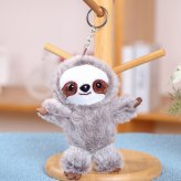 ナマケモノ ぬいぐるみ キーホルダー アニマル マスコット かわいい バッグチャーム ふわふわ 動物 飾り お出かけ 旅行 お土産 子供 プレゼント ギフト
