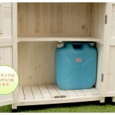ガーデン エクステリア ベランダ薄型収納庫920 SPG-002 送料無料 収納 木製 北欧 物置 屋外 組み立て式 組立式 ガーデニング 園芸
