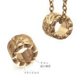 金属アレルギー対応 ネックレス ハワイアンジュエリー 純チタン ゴールドカラー ネックレス 誕生石 カットアウトチューブ Sサイズ チェーン 長さ選べる イオンプレーティング メンズ レディース プレゼント 【品番：CG-TIP402S-RYP】